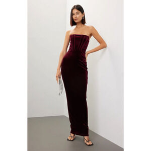 Bronx and Banco Florentina Red velvet Corset Gown Size XXL